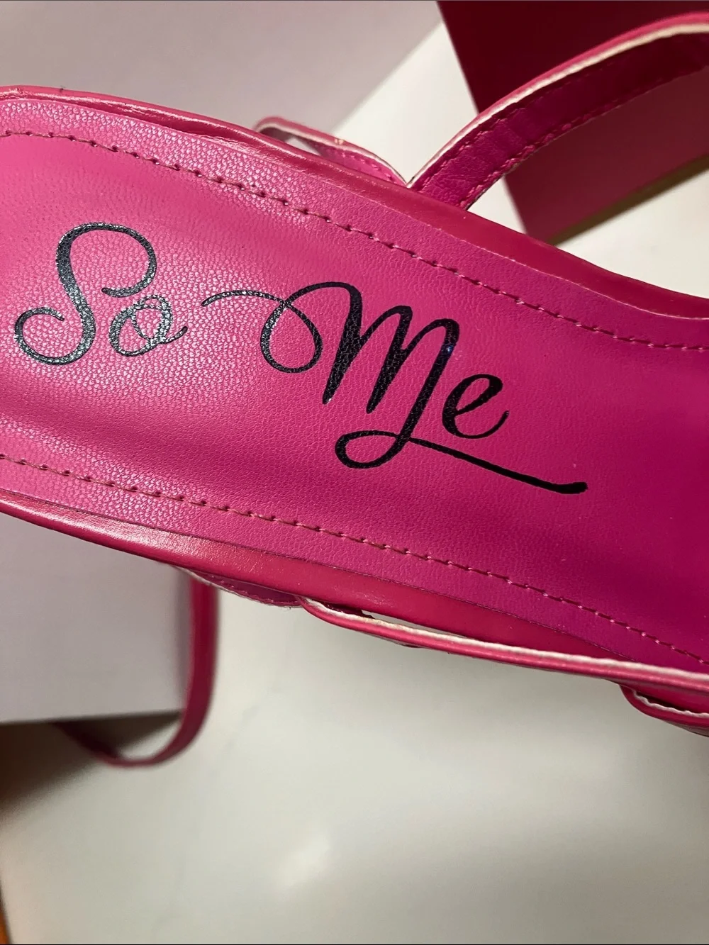 So Me Fuchsia Strappy Platform Heels